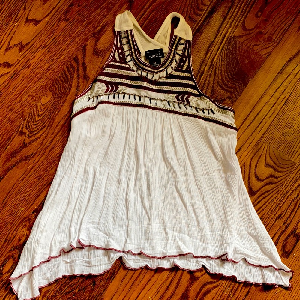 Beaded tank top